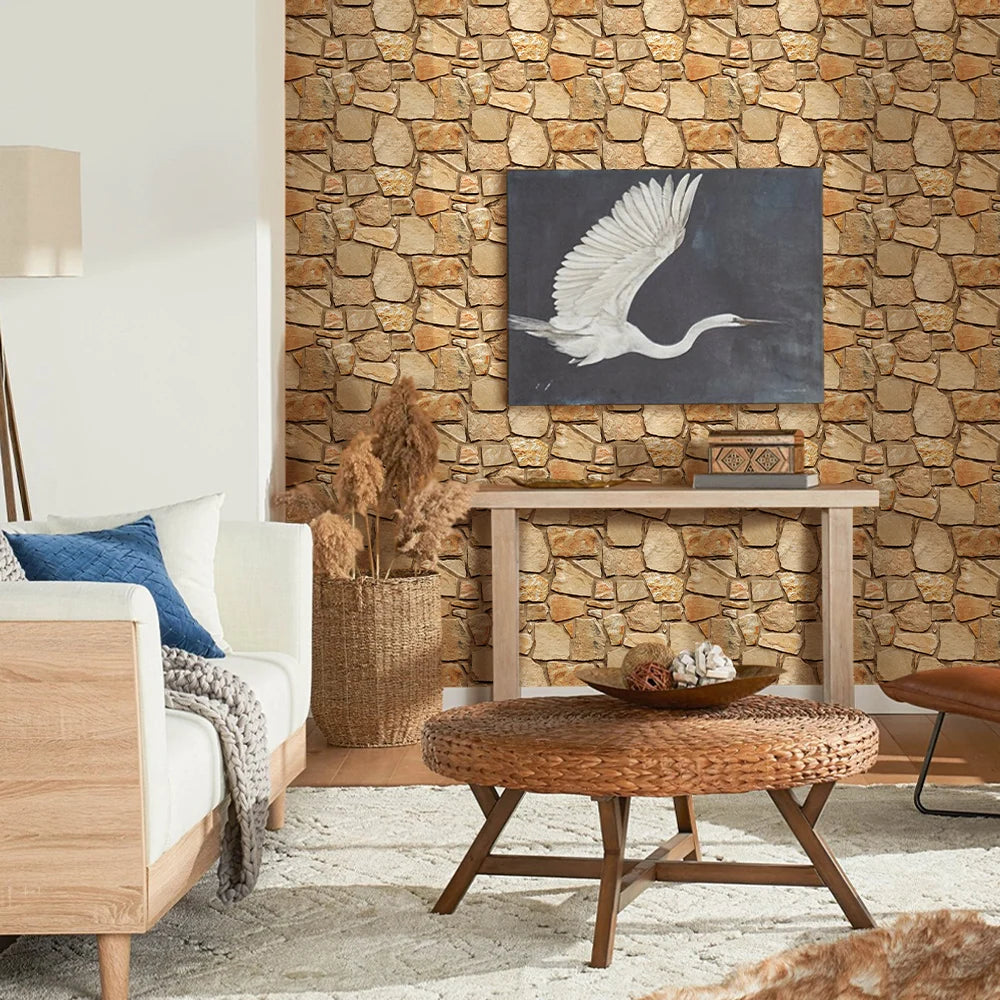 Peel and Stick Wall Kit finished accent wall