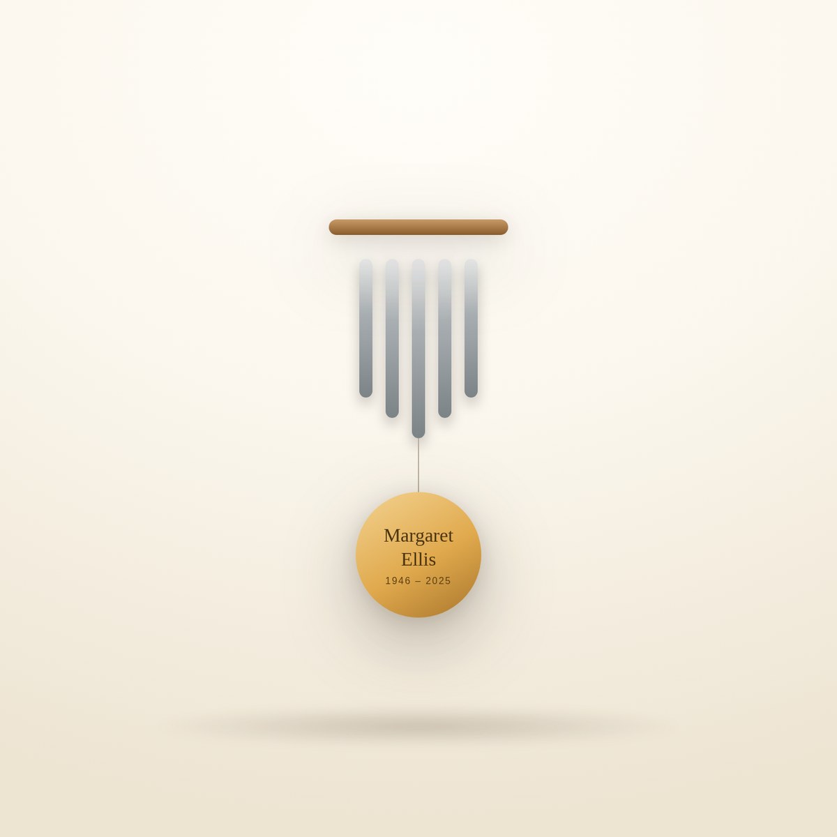 Memorial Wind Chime, Personalized Remembrance Keepsake by Everstock Goods