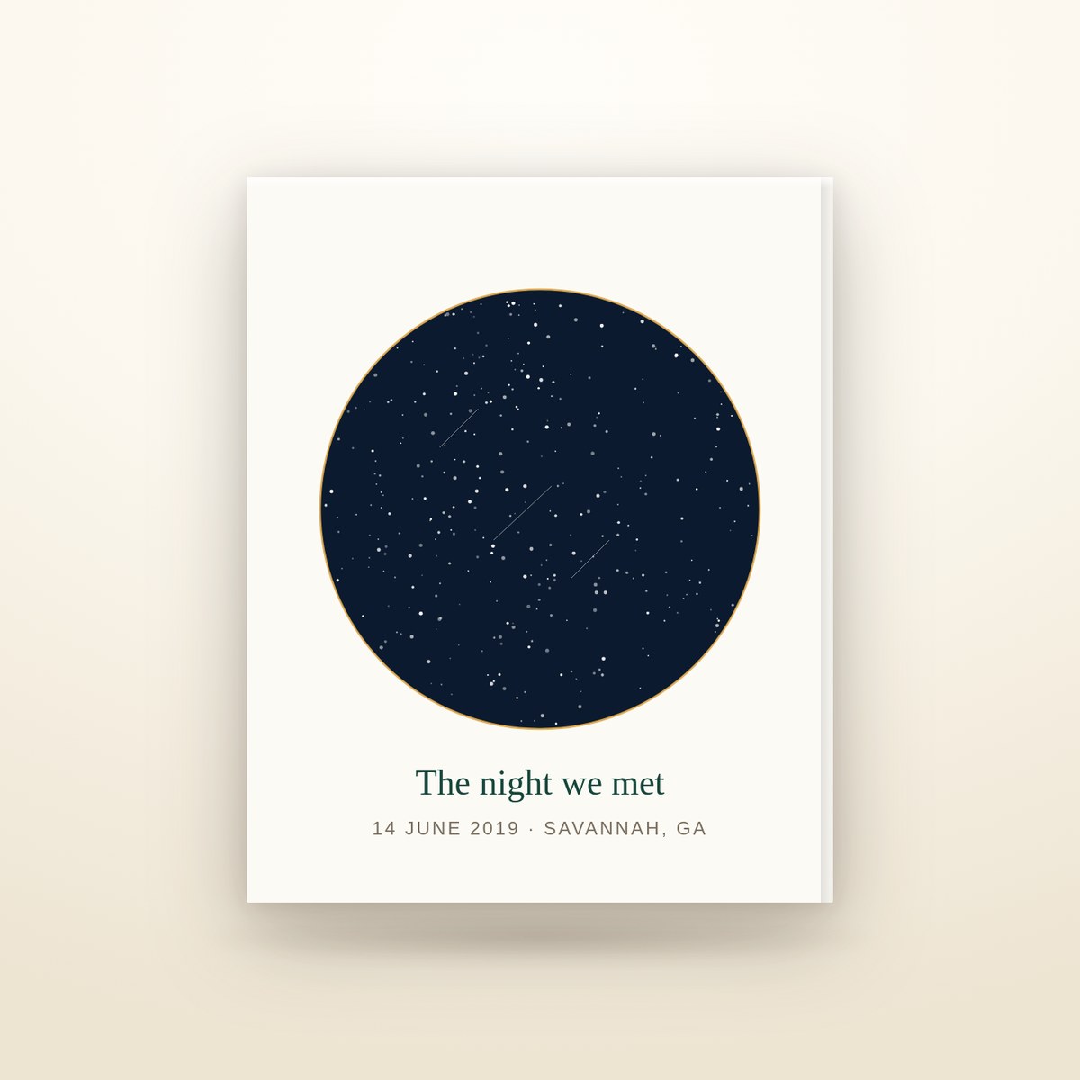 Star Map Keepsake, Personalized Night Sky Print by Everstock Goods