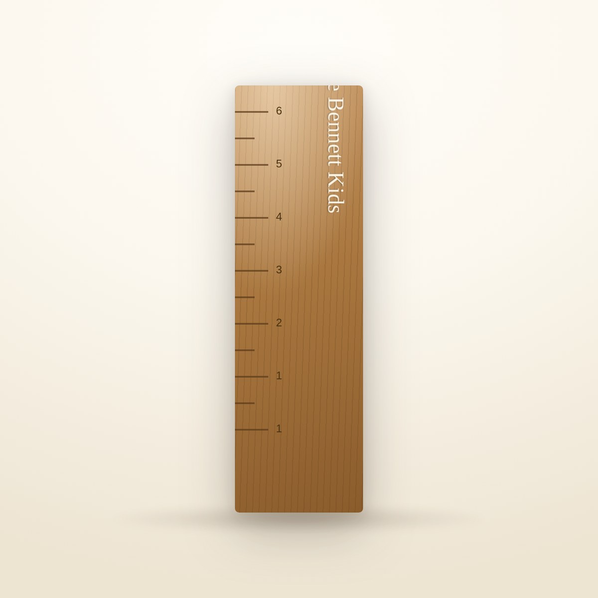 Wooden Growth Chart, Personalized Kids Height Ruler by Everstock Goods